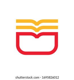 Sencillas alas de la cartera con el logotipo amarillo rojo