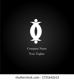 einfaches Logo, schwarz-weißes Logo, schwarzes Logo, weißes Logo