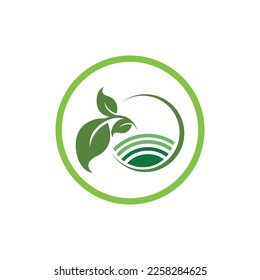 simple logos of agriculture and green plant seeds