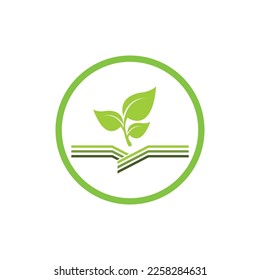 simple logos of agriculture and green plant seeds