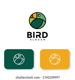simple logos of hornbills and circles