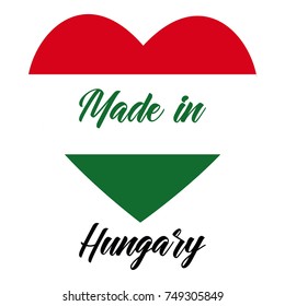 Simple logos Made in Hungary, vector logos with Hungary.