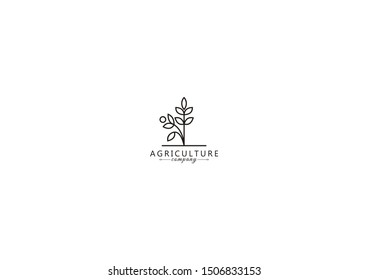 simple logos of plants that are growing in the agricultural industry
