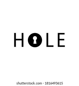 Simple logotype design about key hole in vector illustration