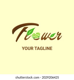 simple logotype flower vector design