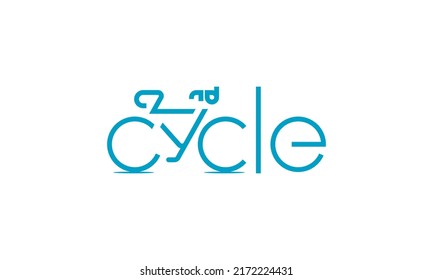 simple logotype forming bicycle object.