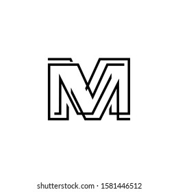 simple logotype M initial letter M logo design vector graphic concept