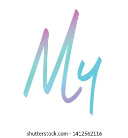 Simple logotype writing modern letter