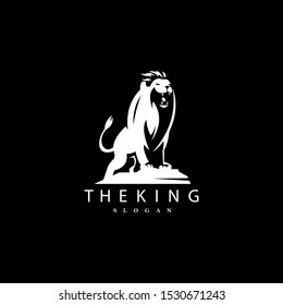 simple loin logo design illustration