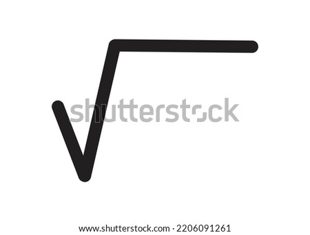 simple long division symbol icon for math content