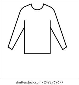 simple Long Sleeve T Shirt vector icon design