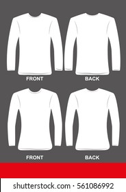 Simple Long Sleeve T-Shirts  design, colored White