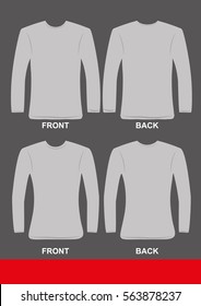 Simple Long Sleeve T-Shirts design, colored Grey
