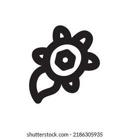 Simple longevity turtle icon, Vector outline icon on white background.	