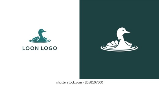 Simple Loon Logo Designs (swim And Fly)