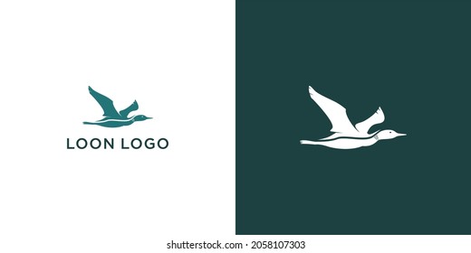 Simple Loon Logo Designs (swim And Fly)