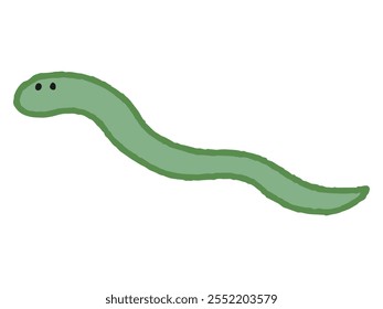 Simple ilustración suelta dibujada a mano de una serpiente