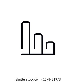 Simple loss line icon. Stroke pictogram. Vector illustration isolated on a white background. Premium quality symbol. Vector sign for mobile app and web sites.