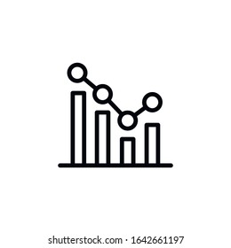 Simple loss line icon. Stroke pictogram. Vector illustration isolated on a white background. Premium quality symbol. Vector sign for mobile app and web sites.