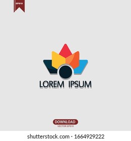 Abstraktes Lotus-Konzept mit einfachem Lotus-LogoSymbol Vektorillustration Design