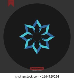 Diseño de ilustraciones vectoriales del logotipo conceptual abstracto simple de Lotus