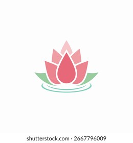 simple lotus abstract logo template