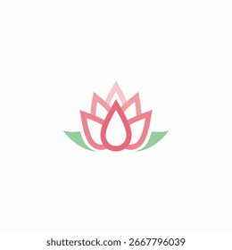 simple lotus abstract logo template