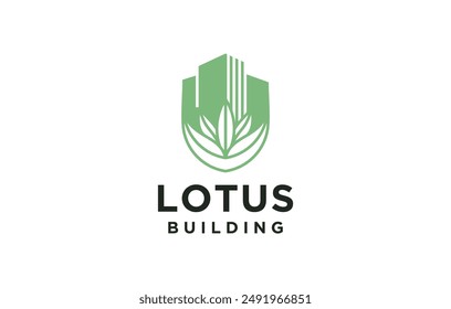 Einfaches Lotus Building Logo Design