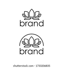 simple lotus flower outline logo