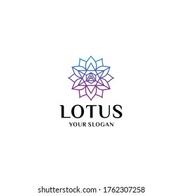 A Simple lotus line icon. Stroke pictograms. Vector illustration of isolated on a white background. Premium quality symbol. Vector signs for mobile applications and websites