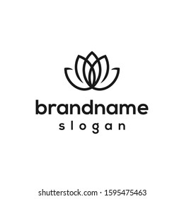 simple lotus logo design template