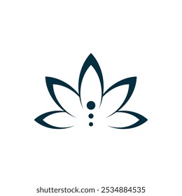 Plantilla de diseño de logotipo de loto simple