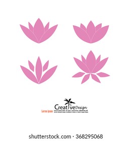 Simple  lotus plant.lotus icon. vector illustration