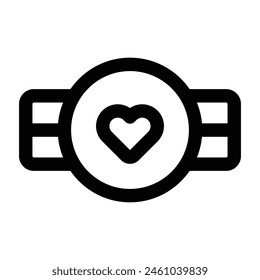 Simple Love Belt icon. The icon can be used for websites, print templates, presentation templates, illustrations, etc	