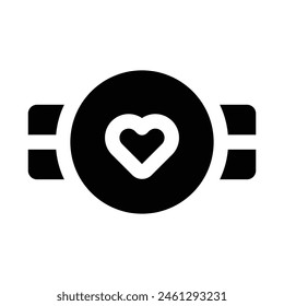 Simple Love Belt solid icon. The icon can be used for websites, print templates, presentation templates, illustrations, etc