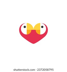 Simple Love Bird Logo template
