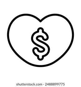 Simple Love Charity icon. The icon can be used for websites, print templates, presentation templates, illustrations, etc