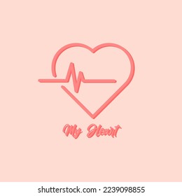 simple love design vector for graphic resource