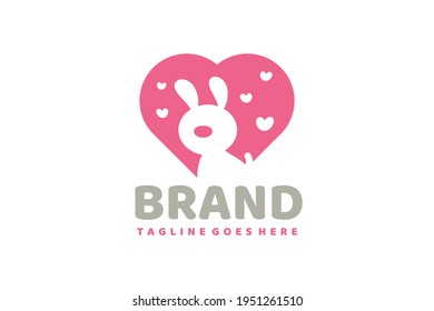 the simple love dog logo