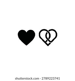 Simple Love and Eternal Bond Graphic Elements.