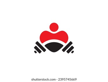 simple love fit logo, good for health fitness gym design vector vector design