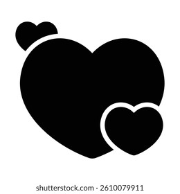 Simple Love glyph icon. The icon can be used for websites, print templates, presentation templates, illustrations, etc	