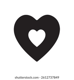 Simple Love Hearts vector icon