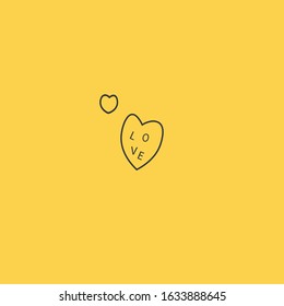 Simple love icon design templates