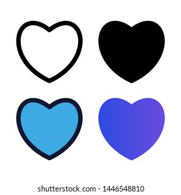 simple love icon Vector Template Flat Design