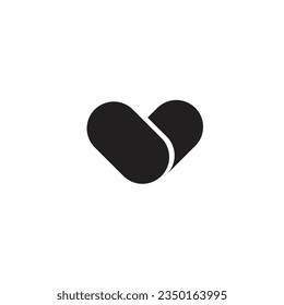 Simple love logo can be for insurance company, health and hospital logos