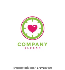 simple love logos and clocks