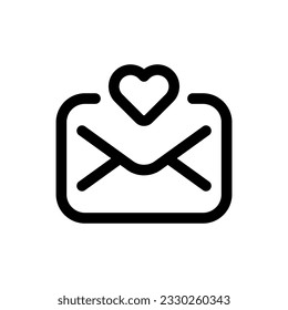 Simple Love Message icon. The icon can be used for websites, print templates, presentation templates, illustrations, etc