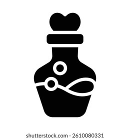 Simple Love Potion glyph icon. The icon can be used for websites, print templates, presentation templates, illustrations, etc	