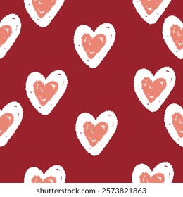 Simple love seamless pattern background. Vector retro illustration for Valentine's day. vector eps